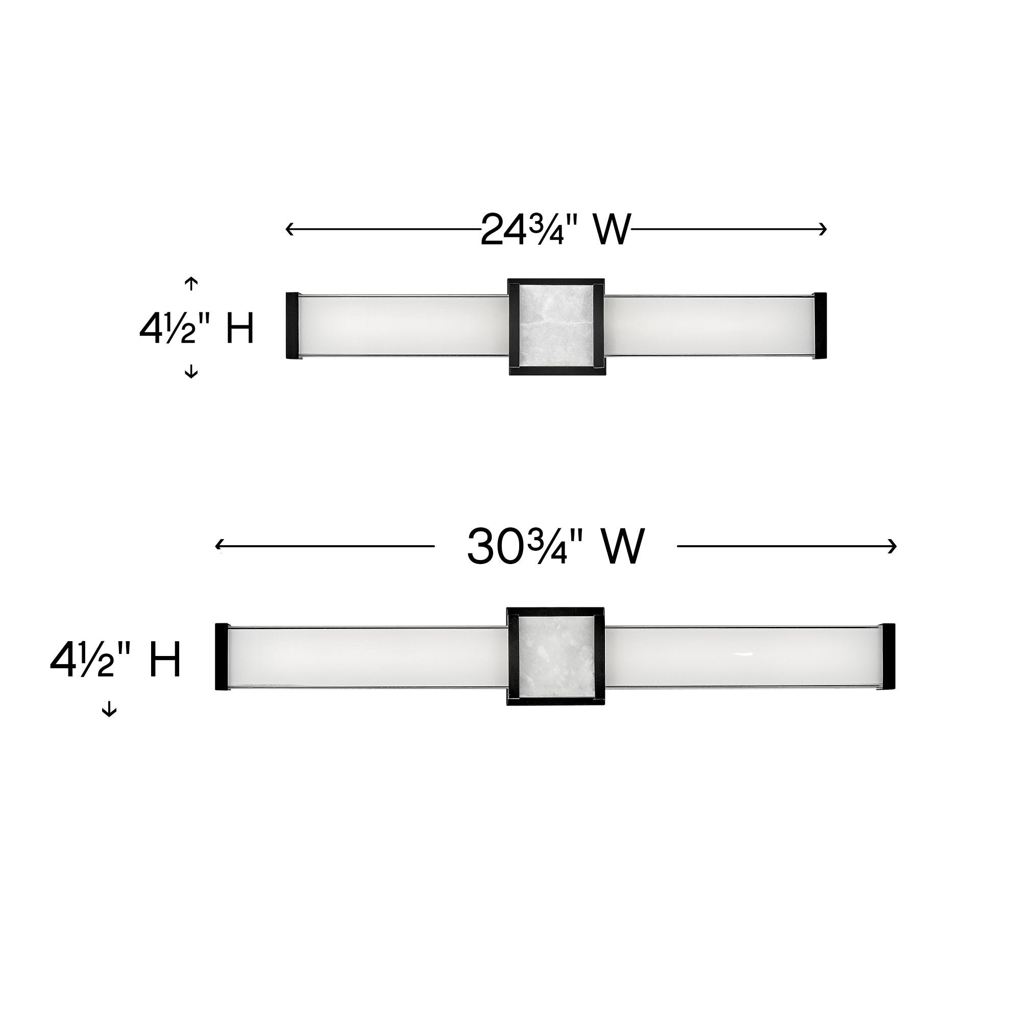 Pietra LED Bath Bar - Diagram