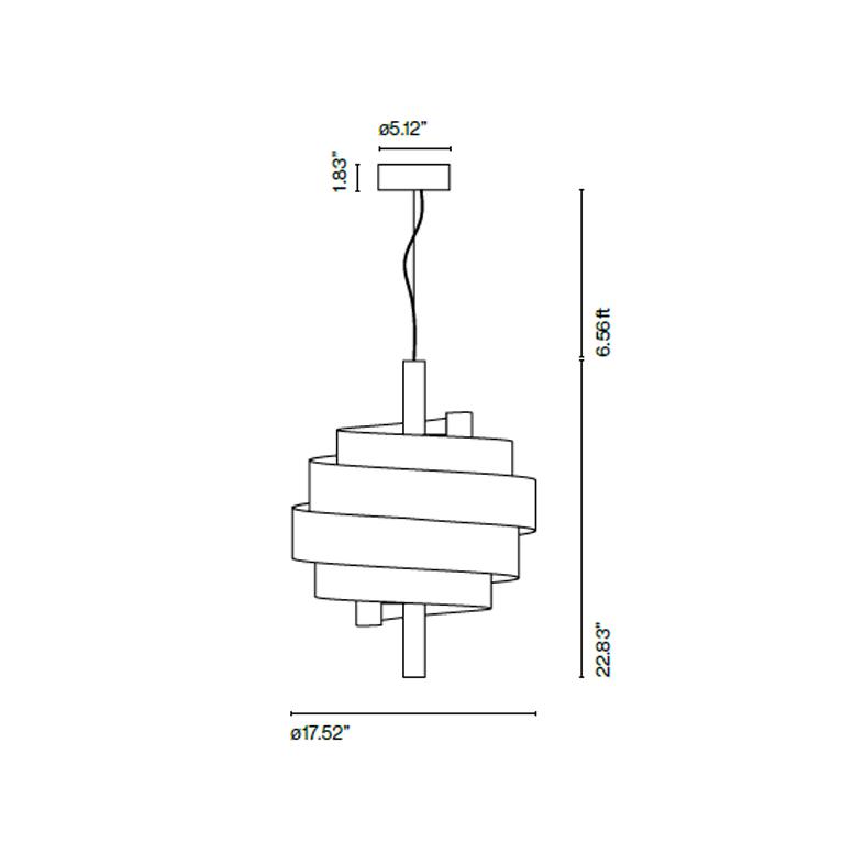 Piola LED Pendant - Diagram