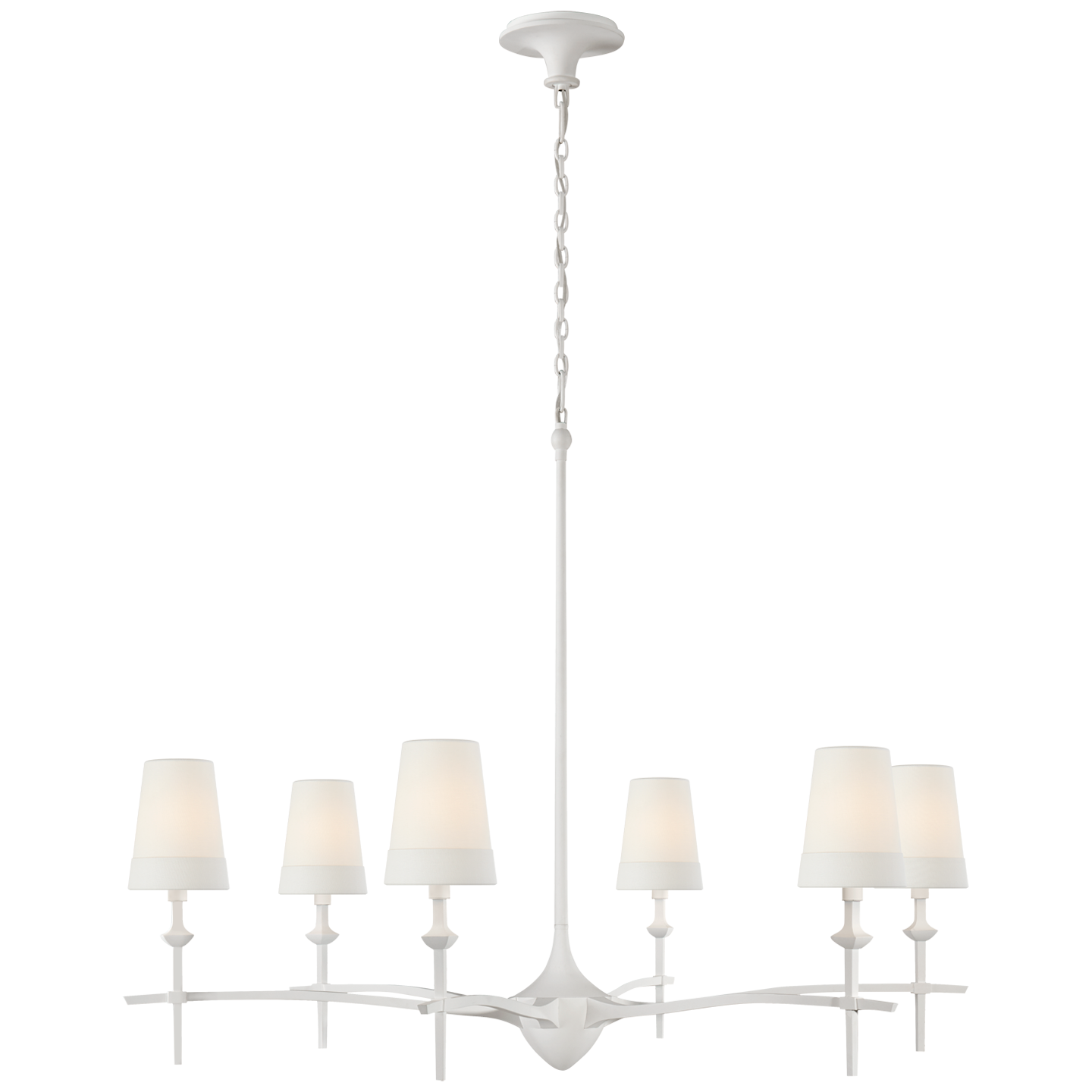 Pippa Grande Chandelier - Plaster White Finish