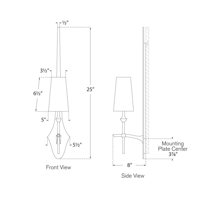 Pippa Medium Sconce - Diagram