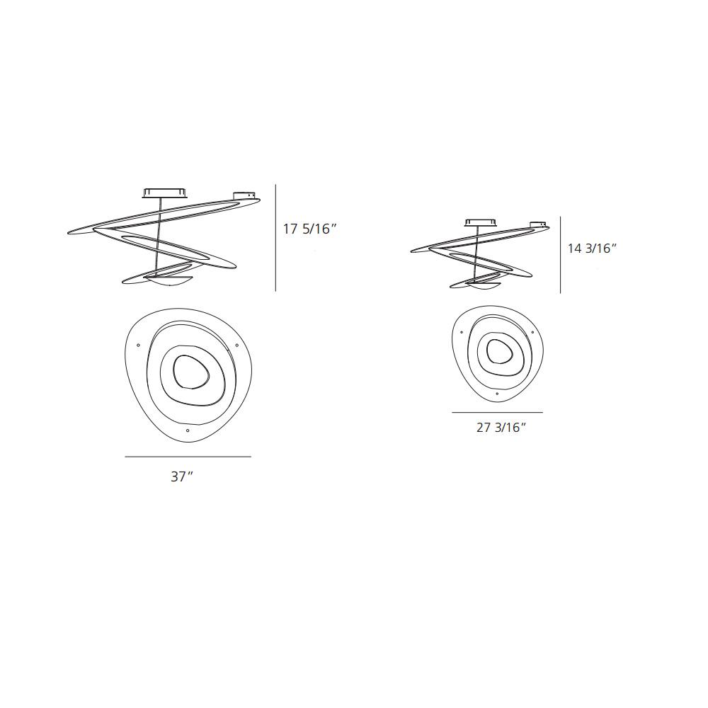 Pirce LED Flushmount - Diagram