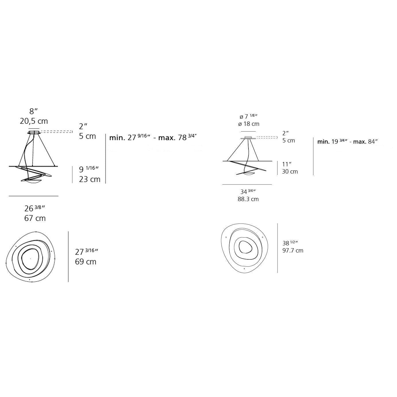 Pirce LED Suspension - Diagram