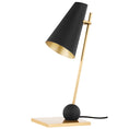 Load image into Gallery viewer, Piton Table Lamp - Aged Brass/Soft Black Finish
