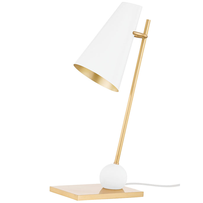 Piton Table Lamp - Aged Brass/Soft White Finish