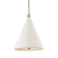 Load image into Gallery viewer, Plaster No.1 Large Pendant - Aged Brass/Plaster White Finish
