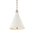 Load image into Gallery viewer, Plaster No.1 Medium Pendant - Aged Brass/Plaster White Finish
