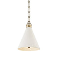 Load image into Gallery viewer, Plaster No.1 Small Pendant - Aged Brass/Plaster White Finish
