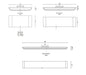 Plateau Large Outdoor LED Wall Sconce - Diagram