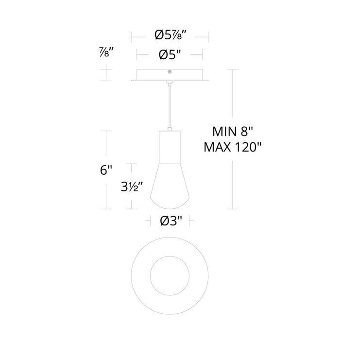 Plum Mini Pendant - Diagram