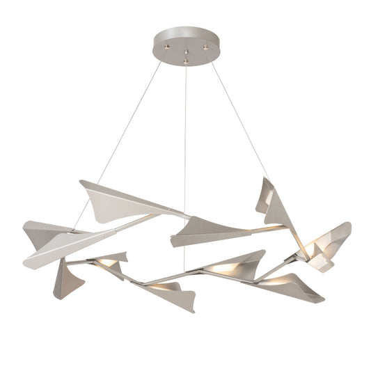 Plume LED Chandelier - Vintage Platinum Finish