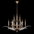 Load image into Gallery viewer, Plume Chandelier - Gold Leaf Finish
