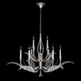 Load image into Gallery viewer, Plume Chandelier - Silver Leaf Finish
