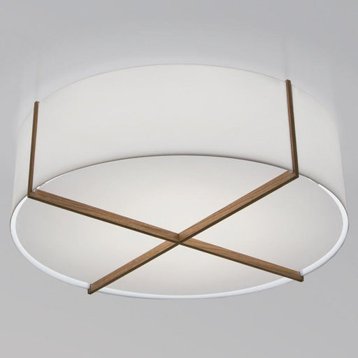 Plura Flush Mount Ceiling Light - Frosted / Oiled Walnut