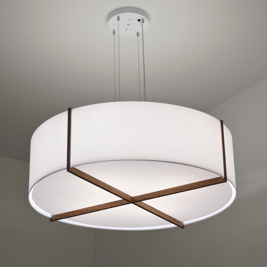 Plura 36" Pendant Light - Frosted / Oiled Walnut