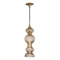 Load image into Gallery viewer, Pomfret Pendant - Aged Brass Finish Bronze Glass
