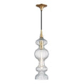 Load image into Gallery viewer, Pomfret Pendant - Aged Brass Finish Clear Glass
