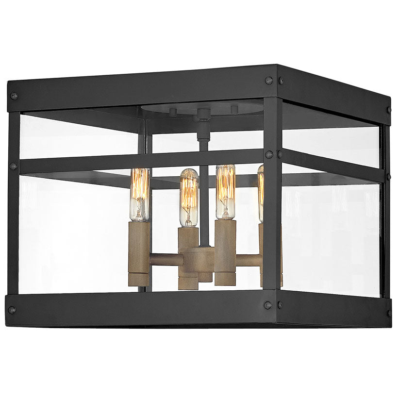 Porter Outdoor Flush Mount - Black Finish