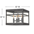 Load image into Gallery viewer, Porter Outdoor Flush Mount - Diagram
