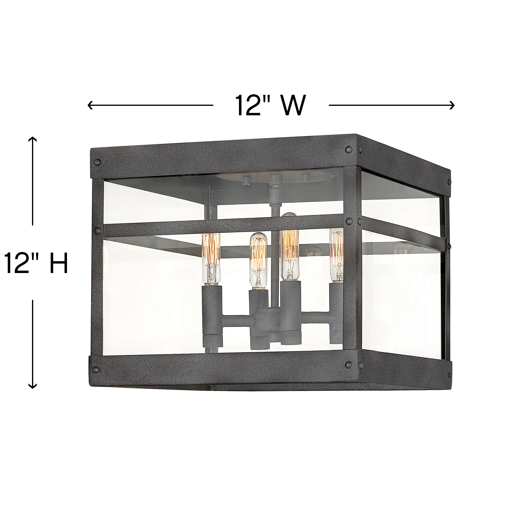 Porter Outdoor Flush Mount - Diagram