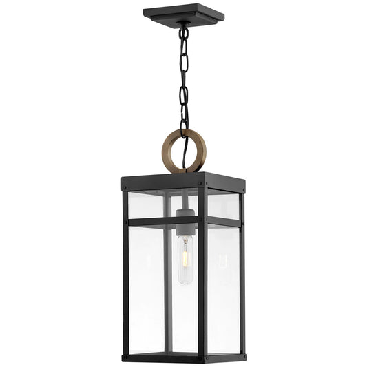 Porter Small Outdoor Pendant - Black/Burnished Bronze Finish