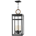 Load image into Gallery viewer, Porter Large Outdoor Pendant - Black/Burnished Bronze Finish
