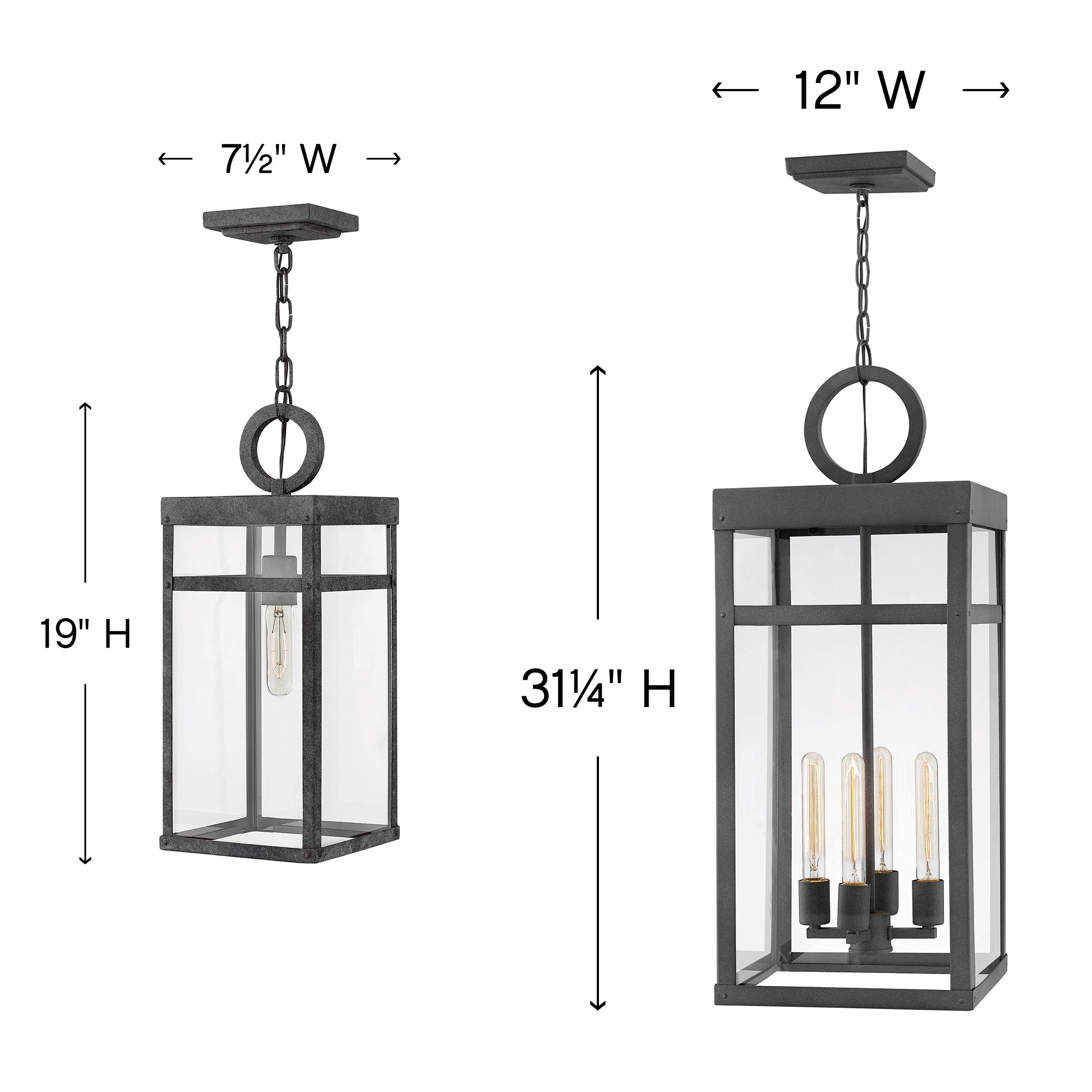 Porter Outdoor Pendant - Diagram