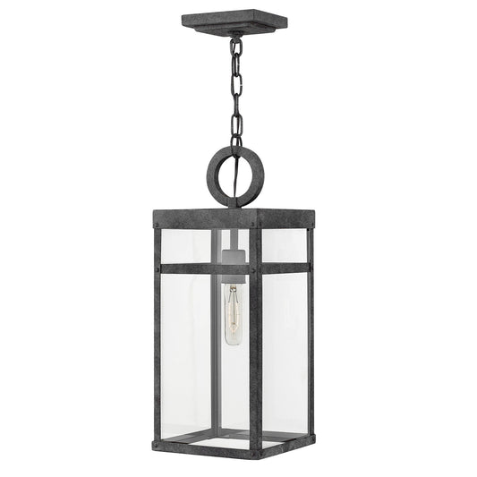 Porter Small Outdoor Pendant - Aged Zinc Finish