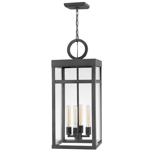 Porter Large Outdoor Pendant - Aged Zinc Finish