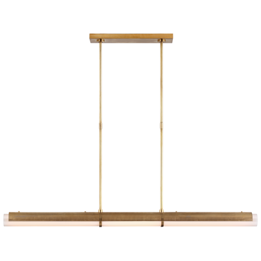 Precision Large Linear Chandelier - Antique-Burnished Brass Finish