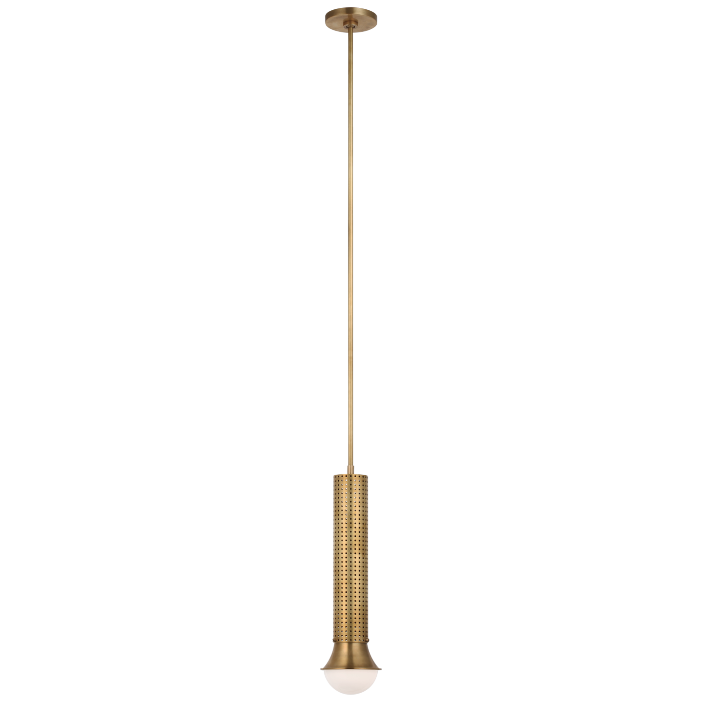 Precision Petite Elongated Pendant - Antique-Burnished Brass Finish