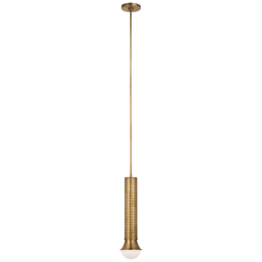 Precision Petite Elongated Pendant - Antique-Burnished Brass Finish