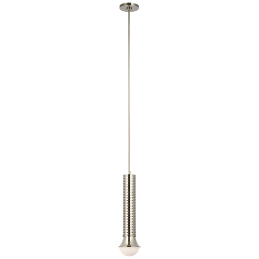 Precision Petite Elongated Pendant - Polished Nickel Finish