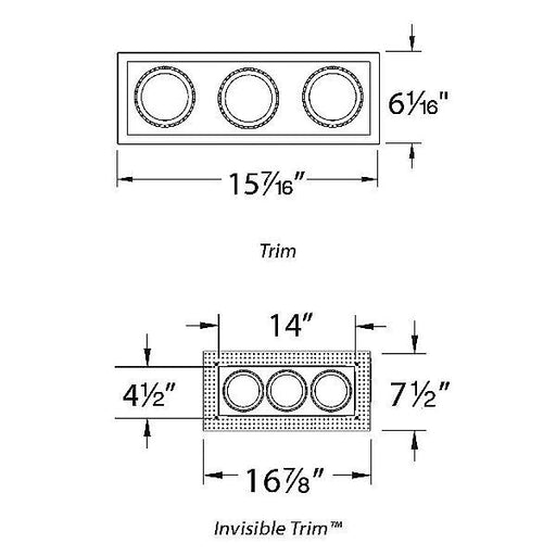 Precision Multiples 4" Light LED Trim - Diagram