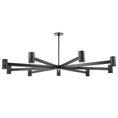 Load image into Gallery viewer, Predock Large Chandelier - Black Brass Finish
