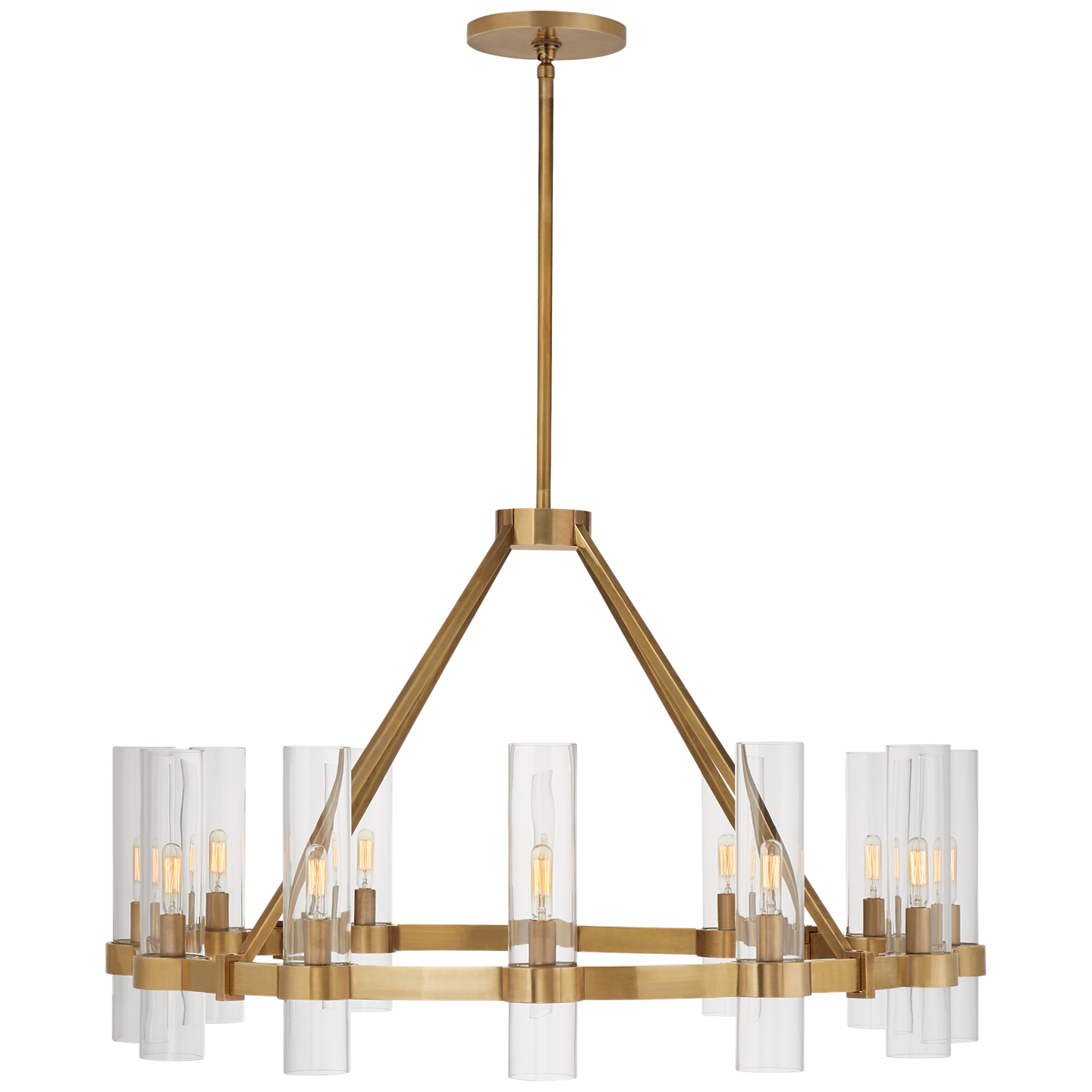 Presidio Medium Chandelier - Hand-Rubbed Antique Brass Finish