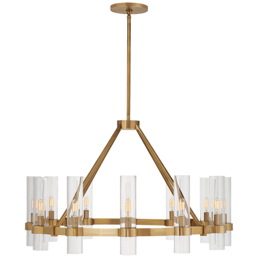 Presidio Medium Chandelier - Hand-Rubbed Antique Brass Finish