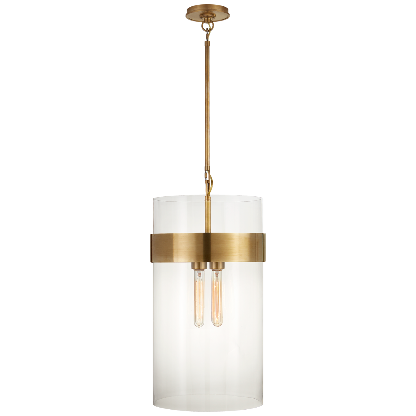 Presidio Medium Pendant - Hand-Rubbed Antique Brass Finish