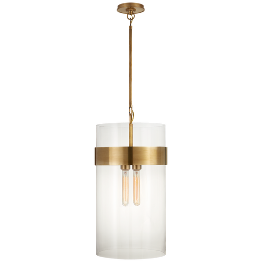 Presidio Medium Pendant - Hand-Rubbed Antique Brass Finish