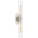 Presidio Petite Double Sconce - Polished Nickel Finish Clear Glass