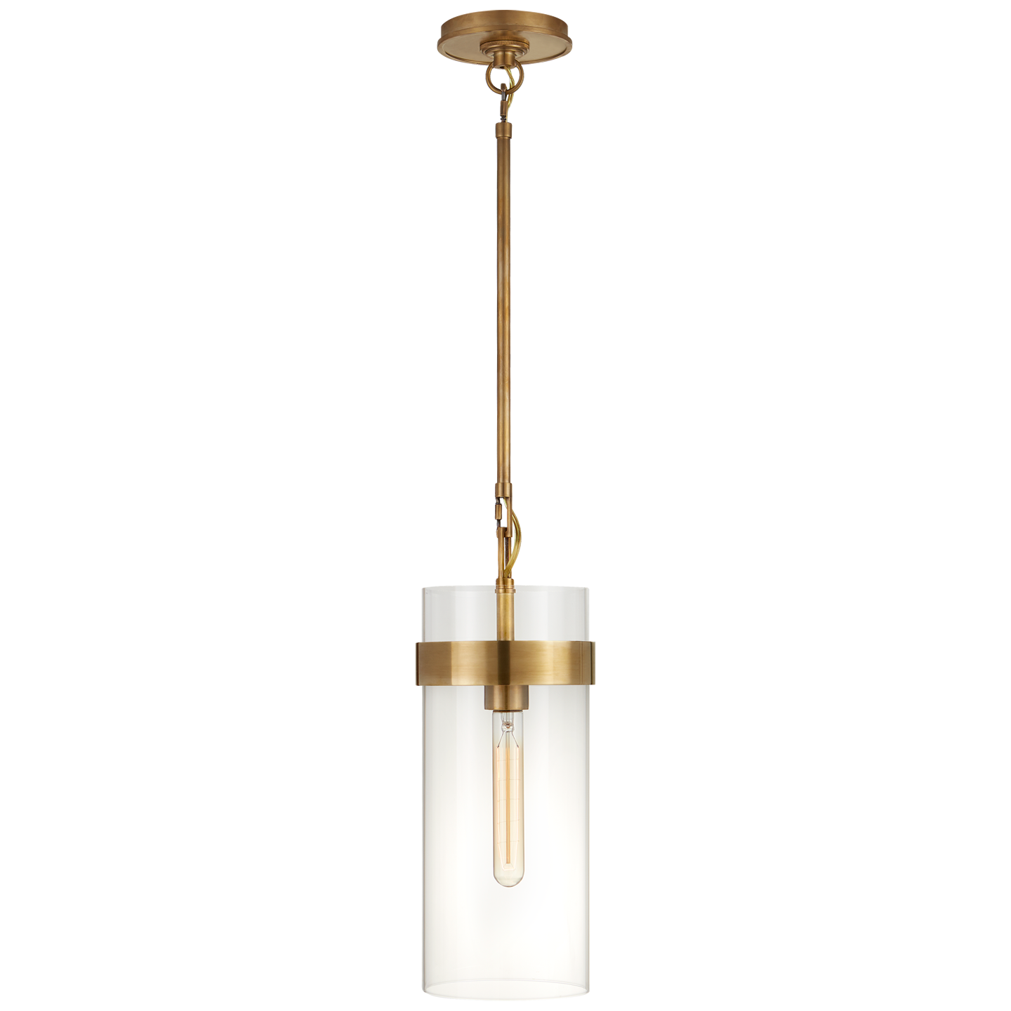 Presidio Small Pendant - Hand-Rubbed Antique Brass Finish