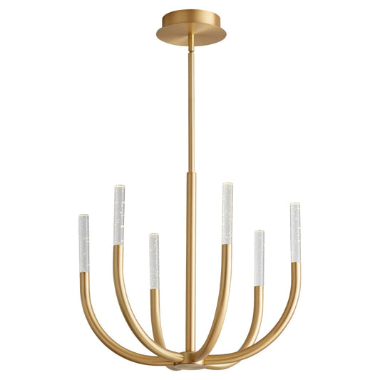 Presto LED Chandelier - Aged Brass Finish