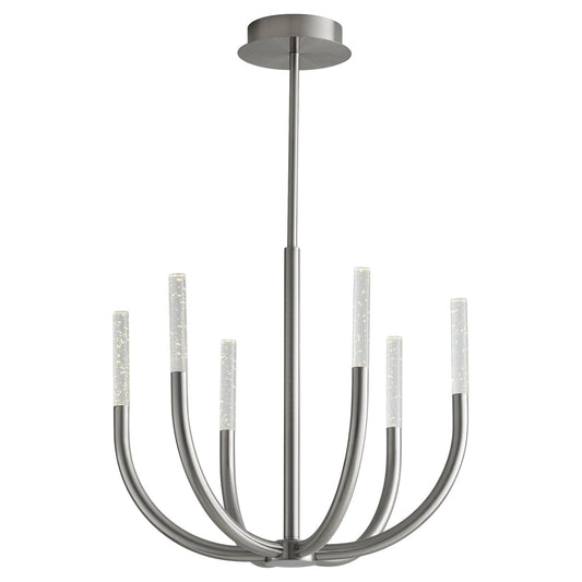 Presto LED Chandelier - Satin Nickel Finish