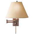 Load image into Gallery viewer, Primitive Swing Arm - Antique Nickel Finish with Linen Shade
