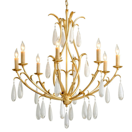 Prosecco Medium Chandelier - Gold Leaf Finish