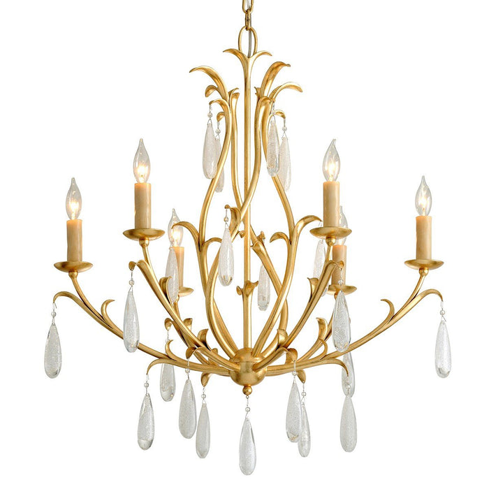 Prosecco Small Chandelier - Gold Leaf Finish