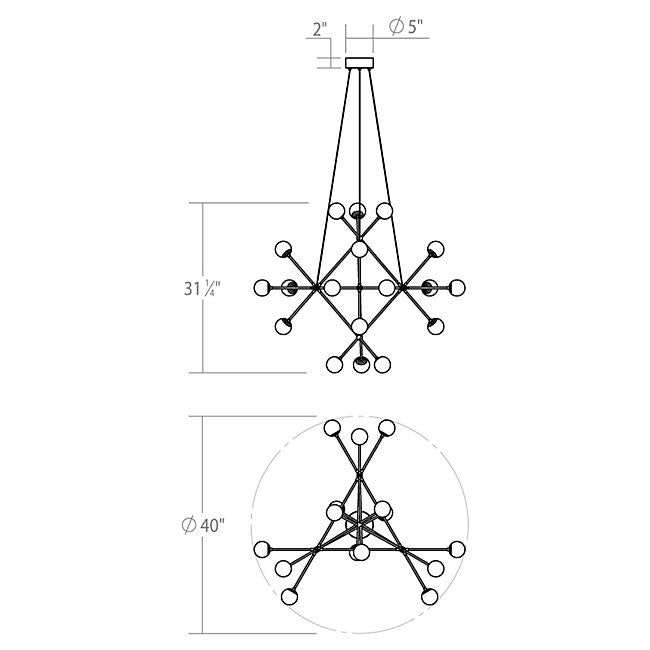 Proton Beta LED Pendant - Diagram