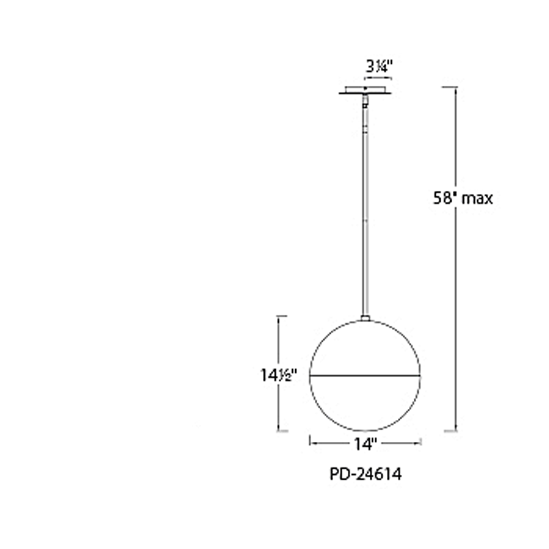 Punk  LED Pendant - Diagram