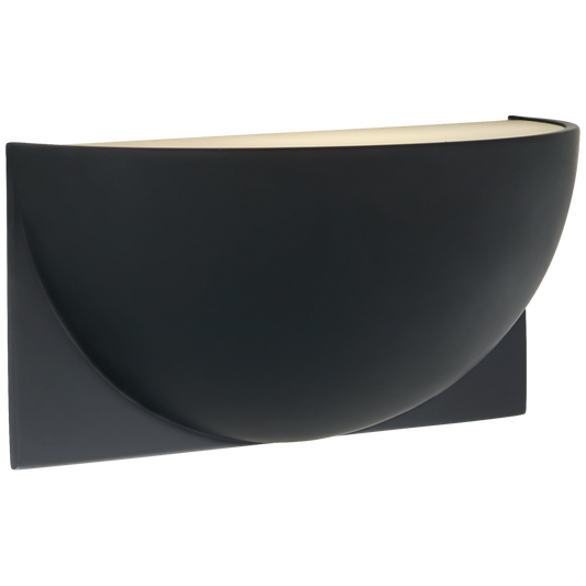 Quarter Sphere Wall Sconce - Matte Black Finish