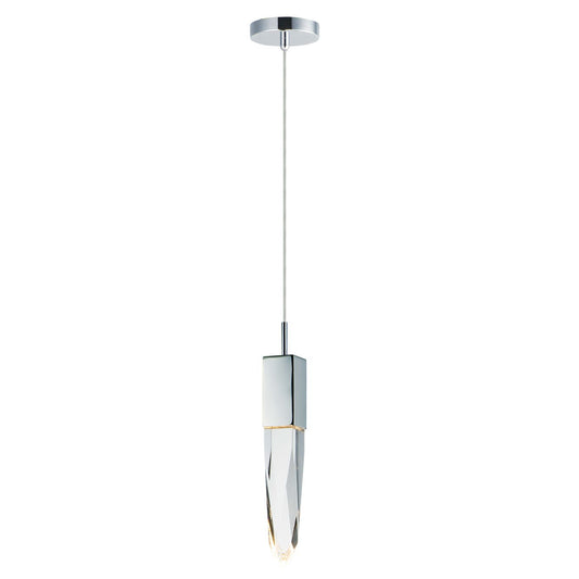 Quartz Small Mini Pendant - Polished Chrome