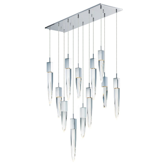 Quartz 12-Light Pendant - Polished Chrome